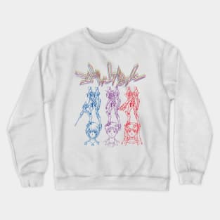 NERV Genesis Of Psychedelic Mecha Neon EVA 01 0 02 Crewneck Sweatshirt